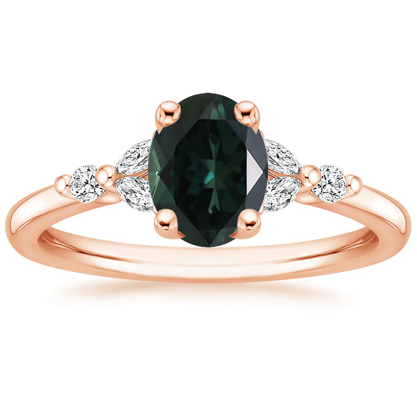 14K Rose Gold Verbena Diamond Ring, large top view