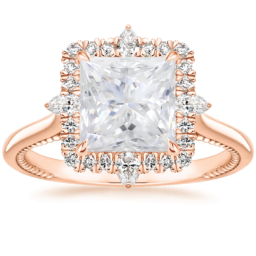 Rose Gold Moissanite Dahlia Diamond Ring (1/3 ct. tw.)