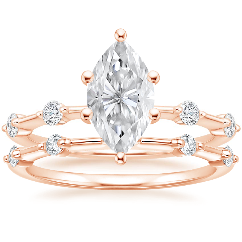 14K Rose Gold Aimee Diamond Bridal Set
