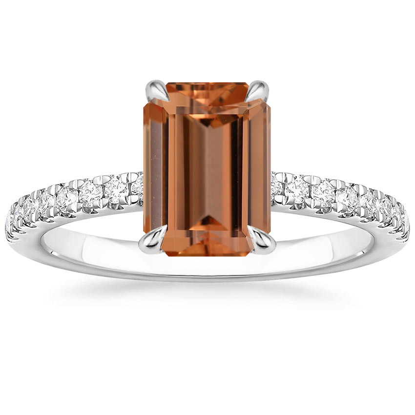 18K White Gold Bliss Diamond Ring, large top view