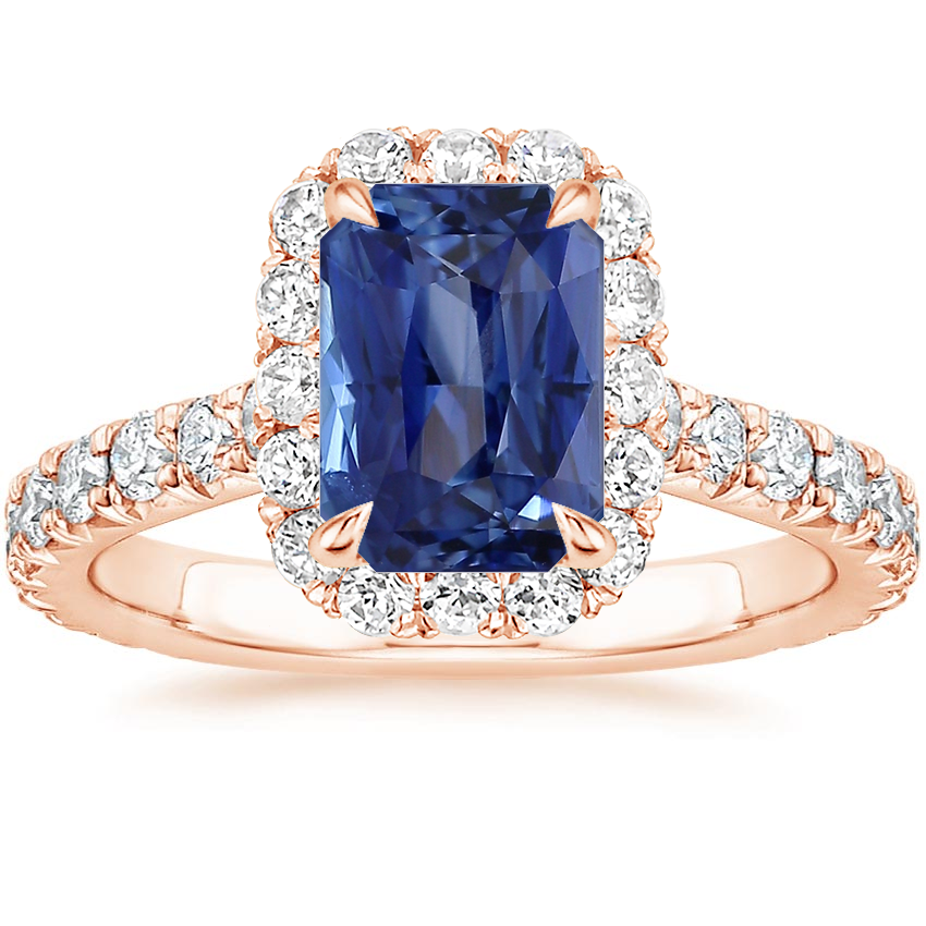 14K Rose Gold Estelle Halo Diamond Ring (3/4 ct. tw.), large top view