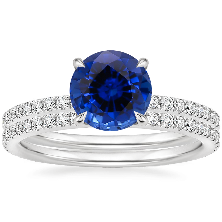 18K White Gold Perfect Fit Diamond Ring with Luxe Ballad Diamond Ring 1 4 ct. tw