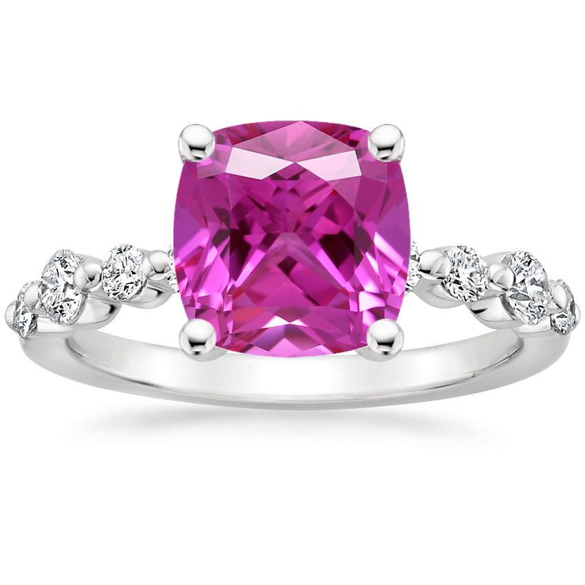 Platinum Bordeaux Diamond Ring, large top view