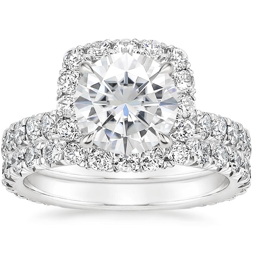 PT Moissanite Estelle Diamond Bridal Set (1 1/3 ct. tw.), top view