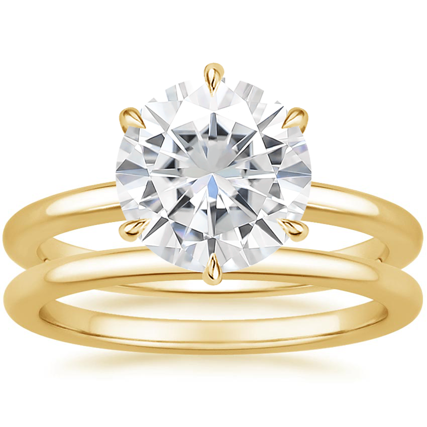18KY Moissanite Esme Bridal Set, top view