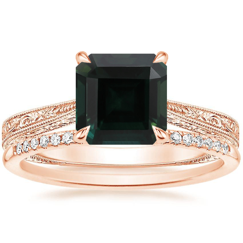 14K Rose Gold Elsie Ring with Whisper Diamond Ring (1/10 ct. tw.)