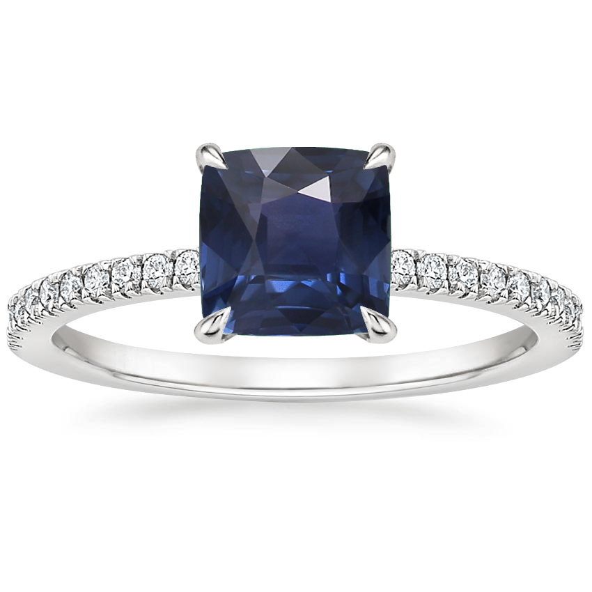 Platinum Viviana Half Coverage Diamond Ring, large top view