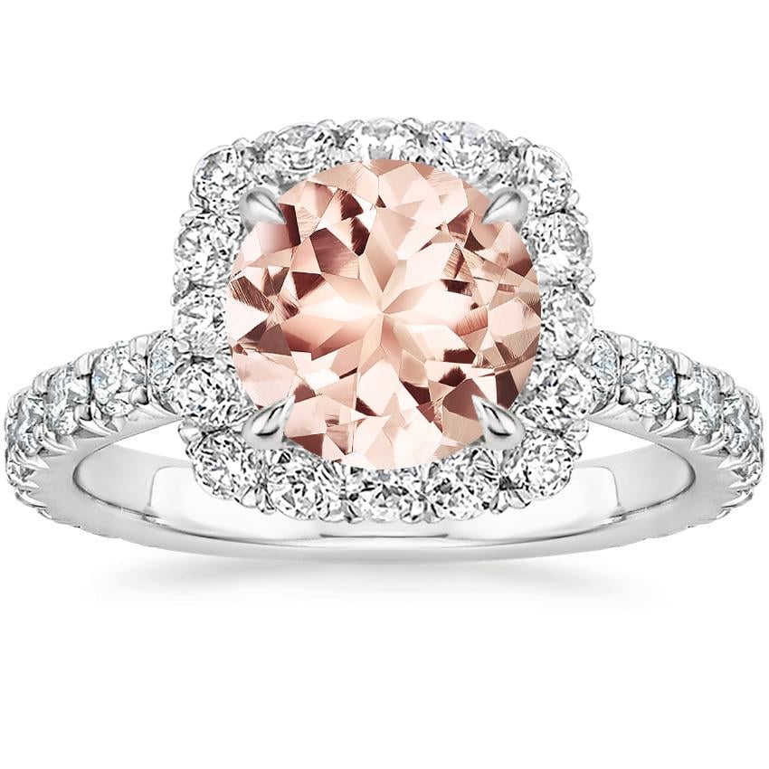 Morganite Estelle Diamond Ring (3/4 ct. tw.) in Platinum