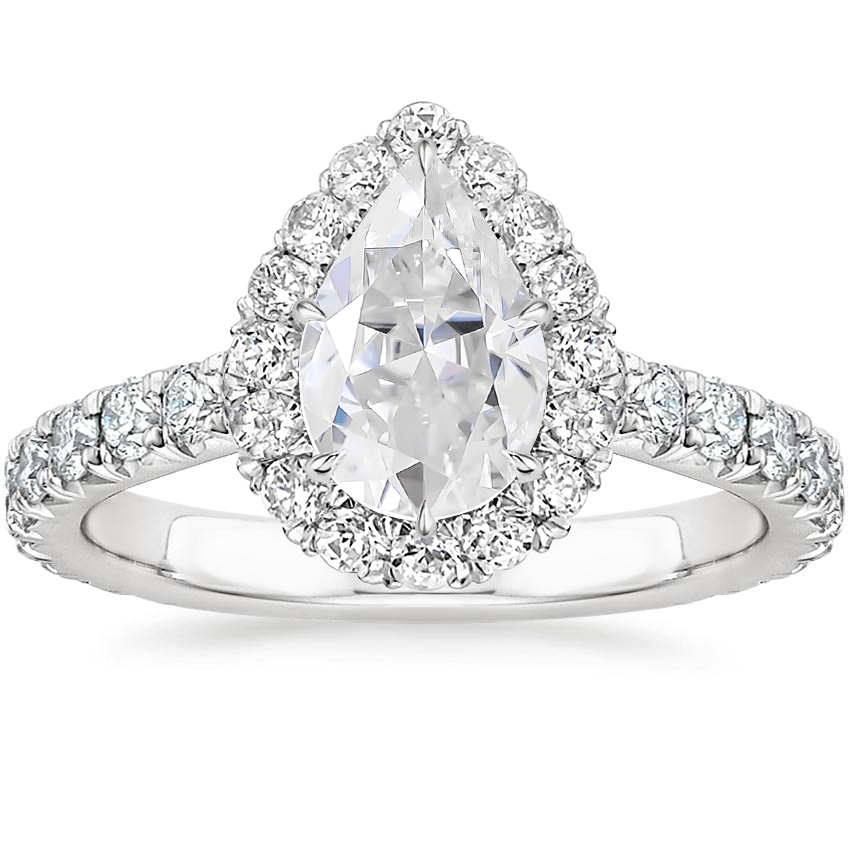 Moissanite Estelle Diamond Ring (3/4 ct. tw.) in 18K White Gold