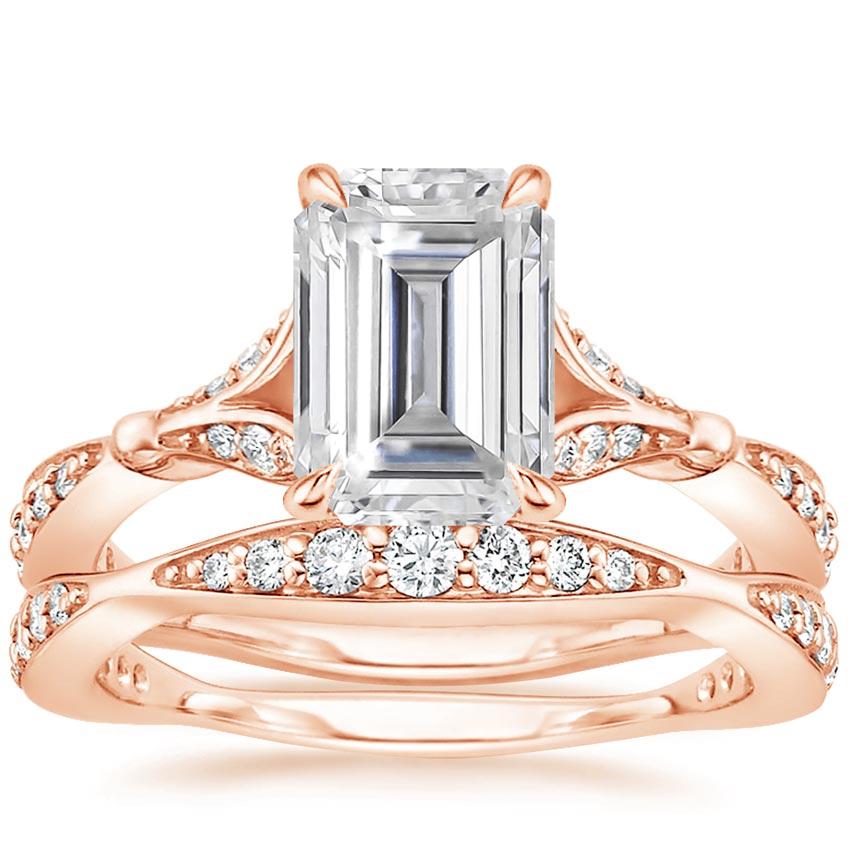 14KR Moissanite Zinnia Diamond Bridal Set (1/2 ct. tw.), top view
