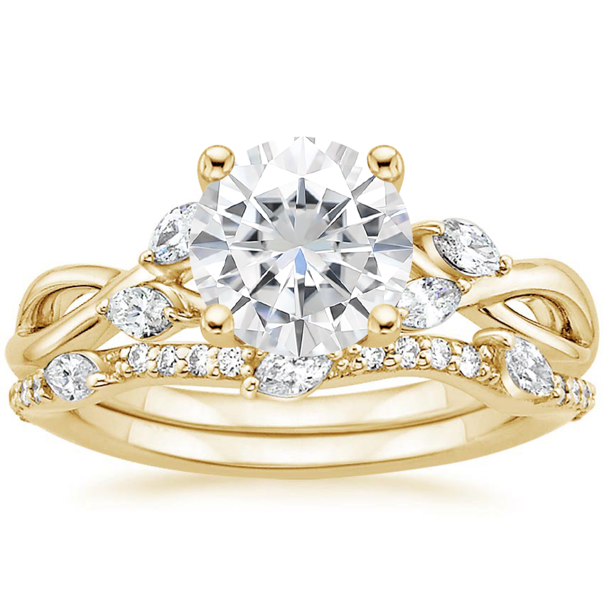 Moissanite Willow Diamond Ring  1 8 ct tw with Luxe 