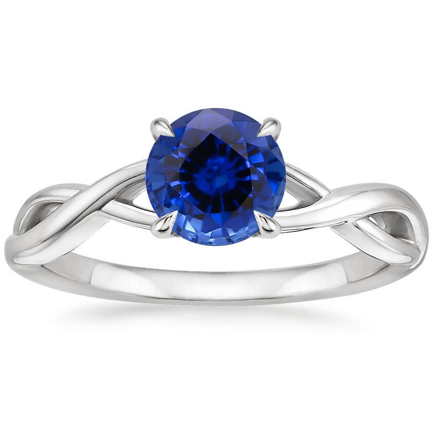 Platinum Sapphire Eden Diamond Ring