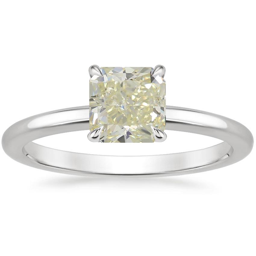 Platinum Elodie 1.8mm Solitaire Ring, large top view