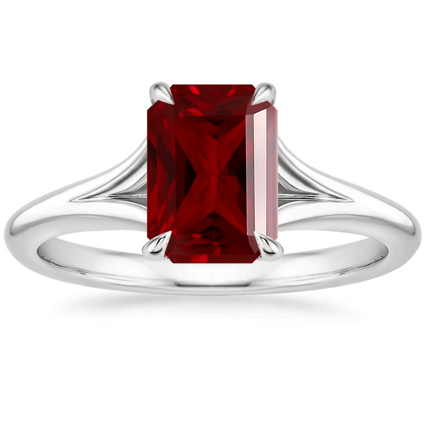 18K White Gold Reverie Solitaire Ring, large top view