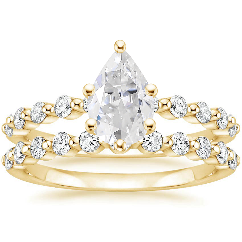 18KY Moissanite Marseille Diamond Bridal Set (1/2 ct. tw.), top view