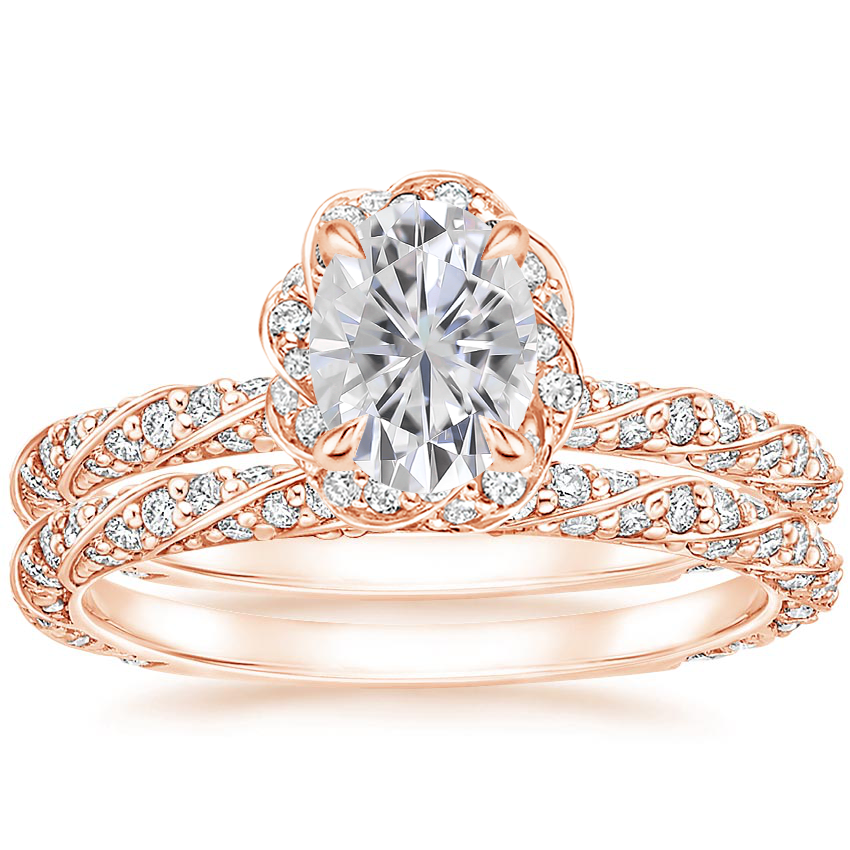 14KR Moissanite Nova Diamond Bridal Set (3/4 ct. tw.), top view