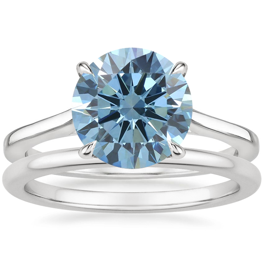 Platinum Provence Ring with Petite Comfort Fit Wedding Ring