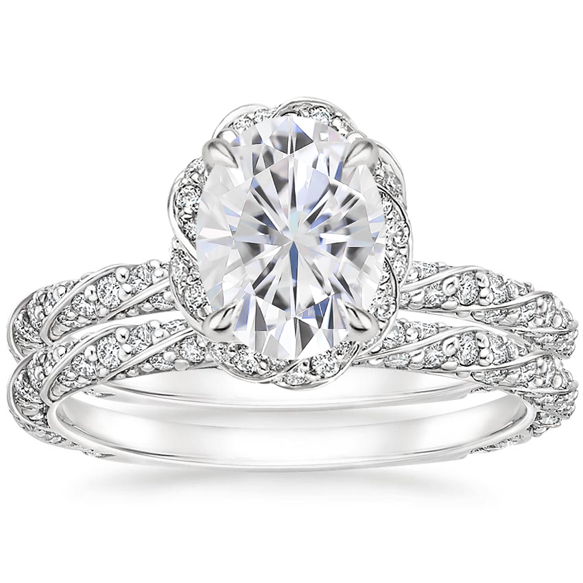 PT Moissanite Nova Diamond Bridal Set (3/4 ct. tw.), top view