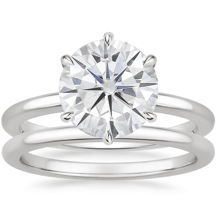 PT Moissanite Esme Bridal Set, top view