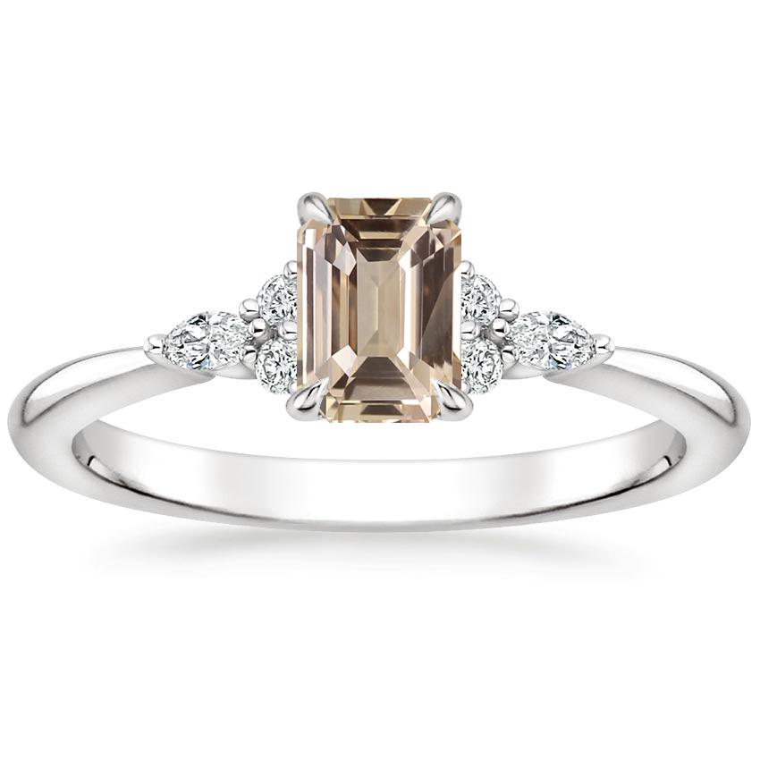 18K White Gold Nadia Diamond Ring, large top view
