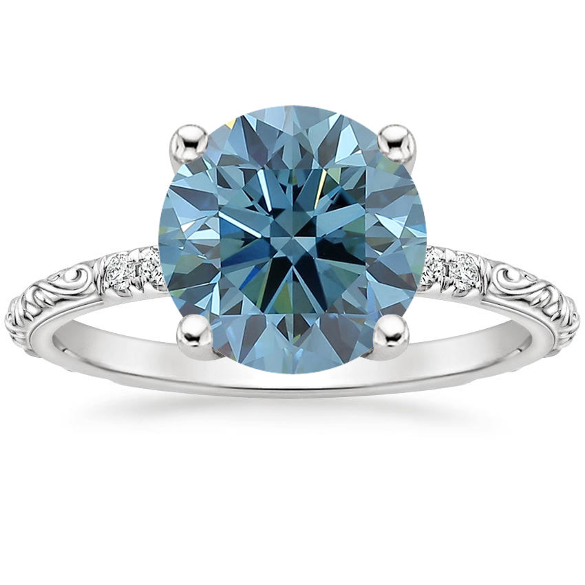 18K White Gold Adeline Diamond Ring, large top view