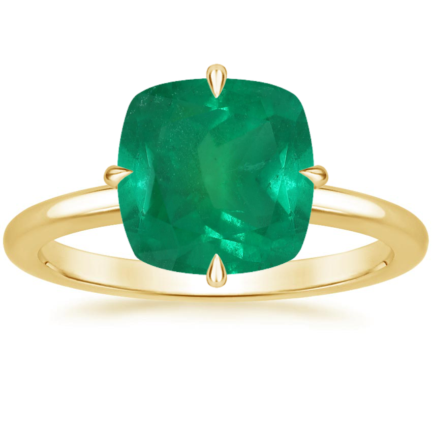 18K Yellow Gold North Star Solitaire Ring, large top view