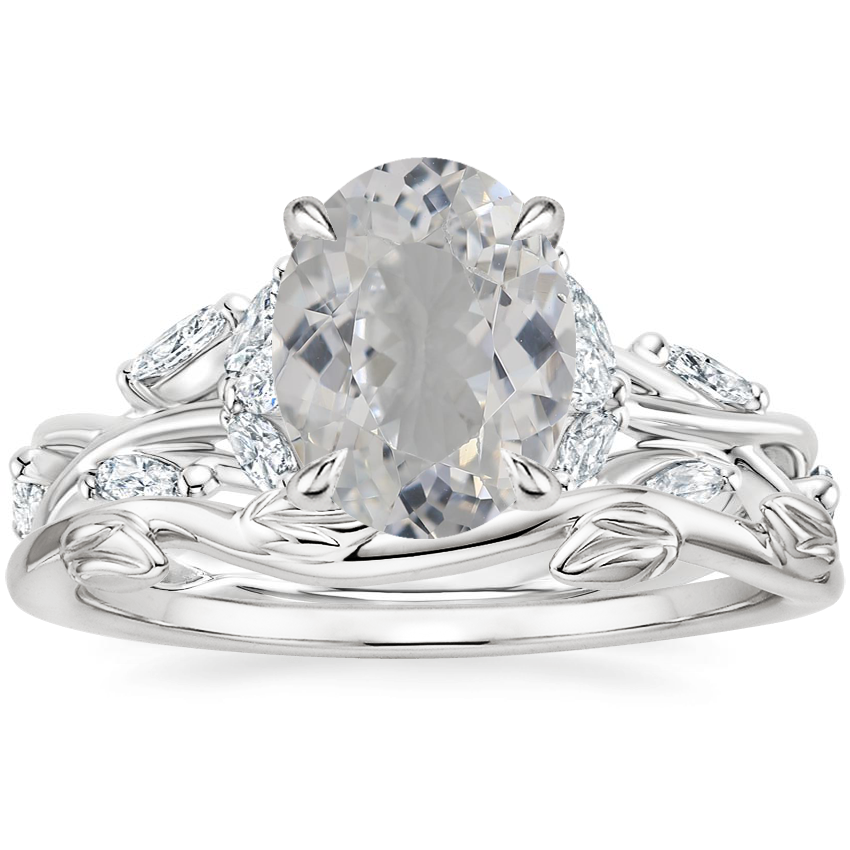 Platinum Secret Garden Diamond Ring (1/2 ct. tw.) with Winding Willow Ring