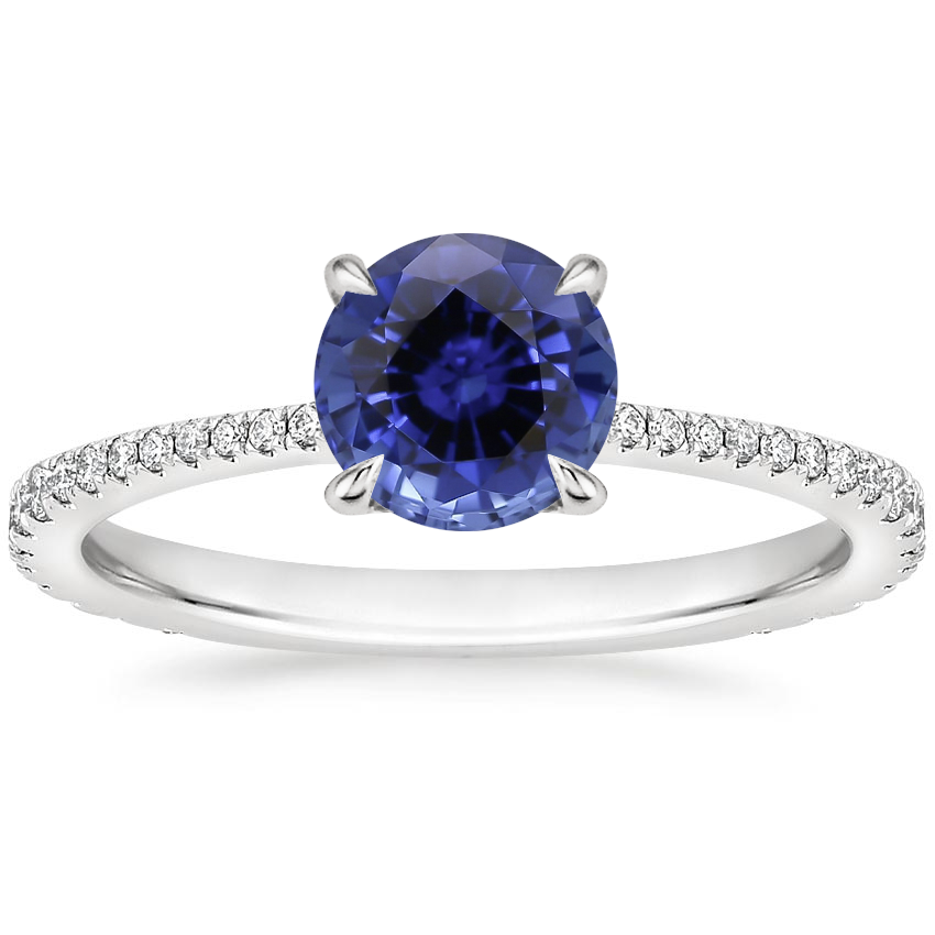 Sapphire Cassandra Diamond Ring (1/3 ct. tw.) in 18K White Gold