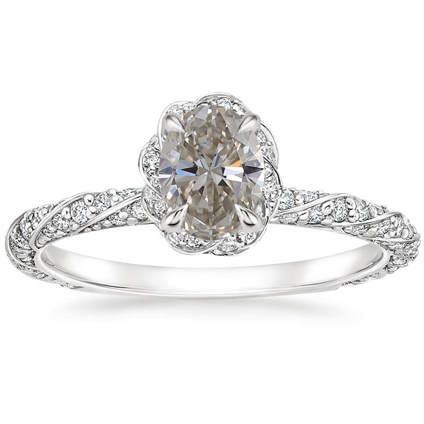 Platinum Nova Halo Diamond Ring (1/2 ct. tw.), large top view