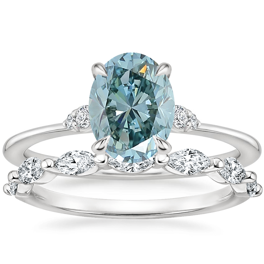 Platinum Colette Diamond Ring with Joelle Diamond Ring