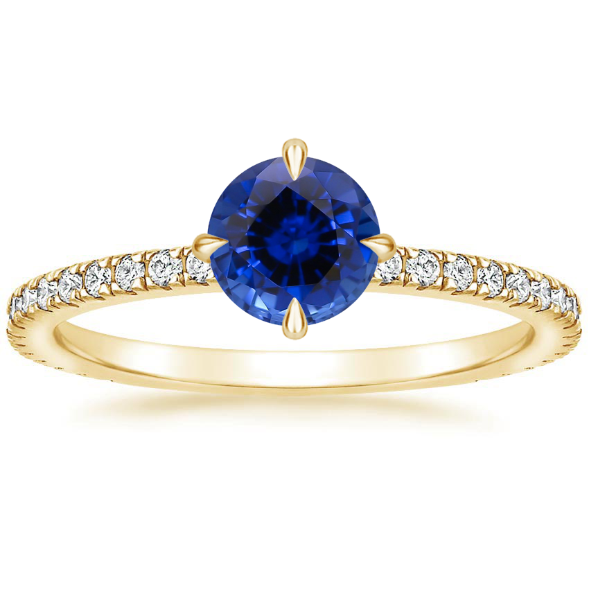 Yellow Gold Sapphire Polaris Diamond Ring