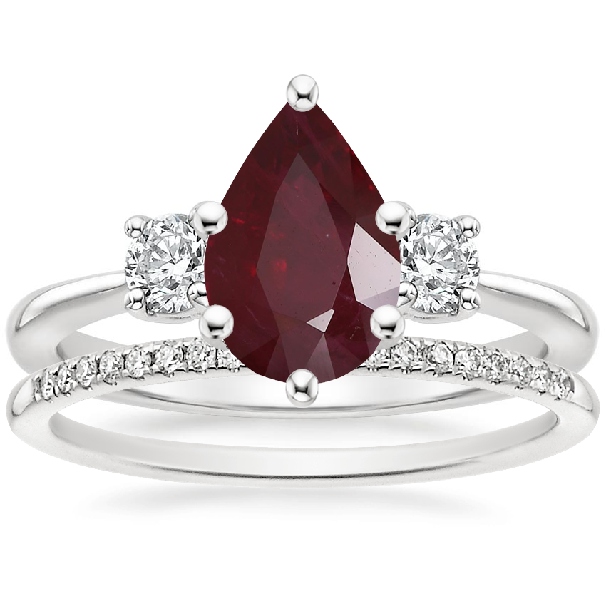 Platinum Serena Diamond Ring with Whisper Diamond Ring (1/10 ct. tw.)