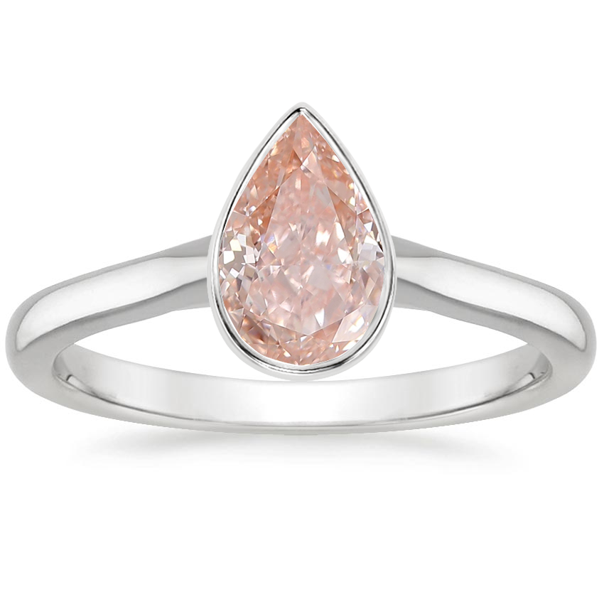 Platinum Luna 2mm Bezel Ring, large top view