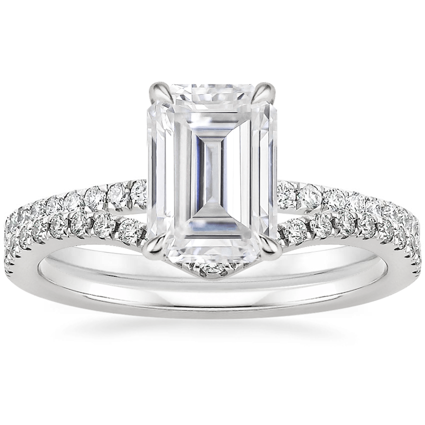 18K White Gold Luxe Viviana Diamond Ring (1/3 ct. tw.) with Flair Diamond Ring