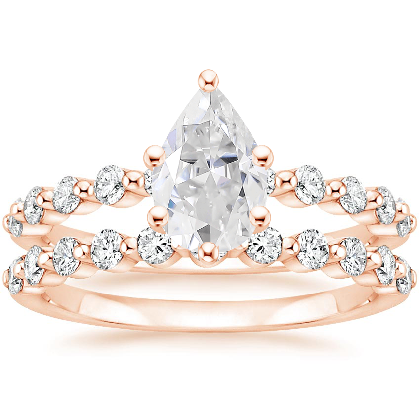 14KR Moissanite Marseille Diamond Bridal Set (1/2 ct. tw.), top view