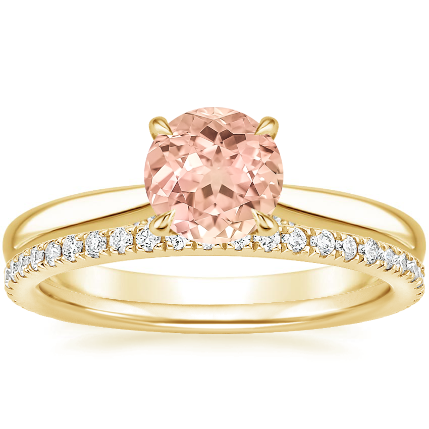 18K Yellow Gold Dawn Diamond Ring with Luxe Ballad Diamond Ring (1/4 ct. tw.)