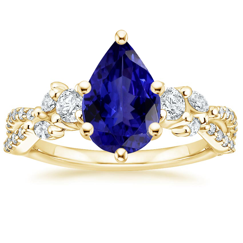 18K Yellow Gold Luxe Willow Three Stone Diamond Ring (1/2 ct. tw.), large top view