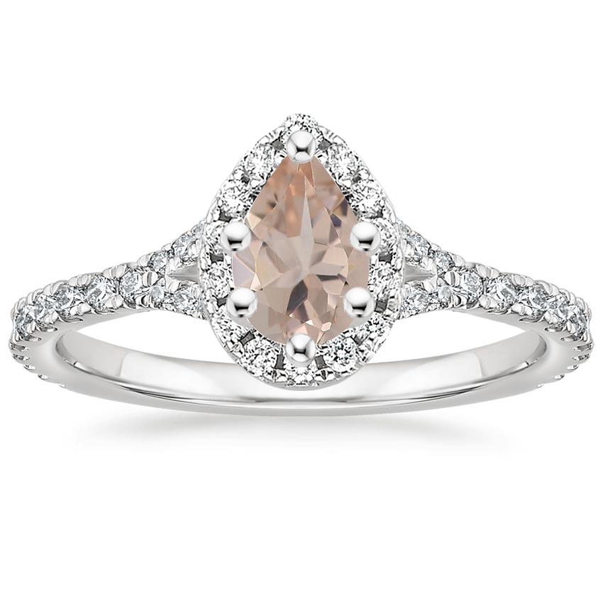 18K White Gold Joy Three-Quarter Coverage Diamond Ring, large top view