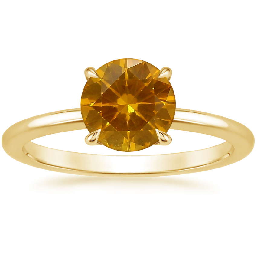 18K Yellow Gold Petite Elodie 1.5mm Ring, large top view