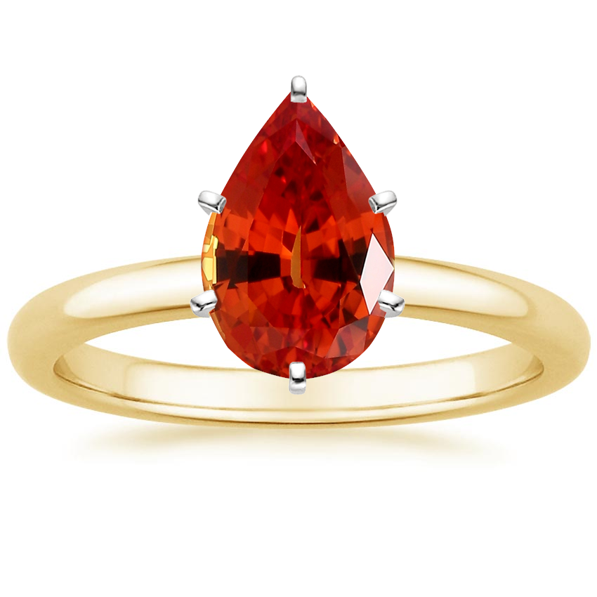 18K Yellow Gold Comfort Fit 2mm Six-Prong Solitaire Ring, large top view