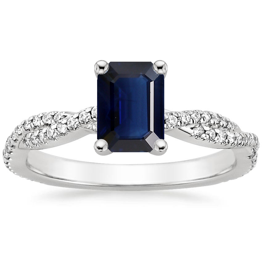 Platinum Petite Luxe Twisted Vine Diamond Ring (1/4 ct. tw.), large top view