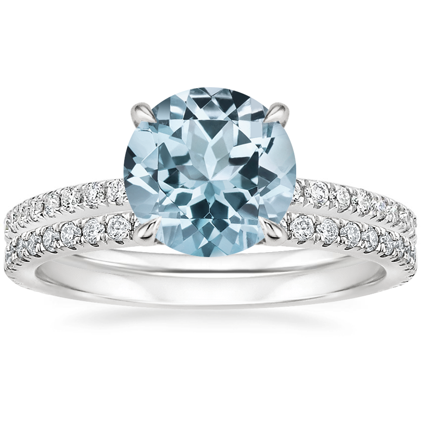 18K White Gold Luxe Perfect Fit Diamond Ring (1/4 ct. tw.) with Luxe Sia Diamond Open Ring (1/5 ct. tw.)