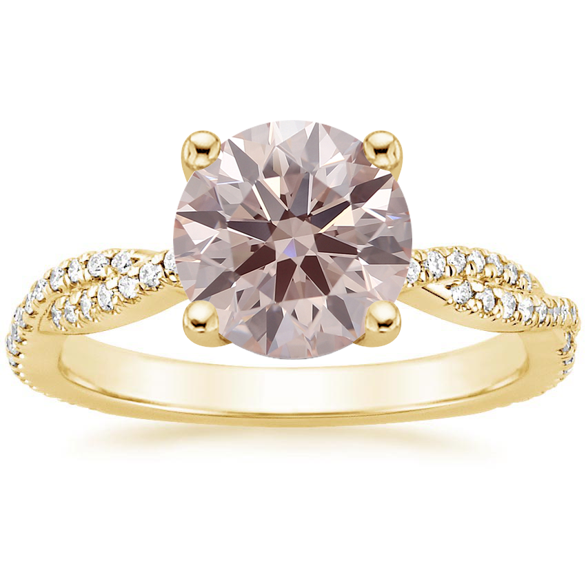 18K Yellow Gold Petite Luxe Twisted Vine Diamond Ring (1/4 ct. tw.), large top view