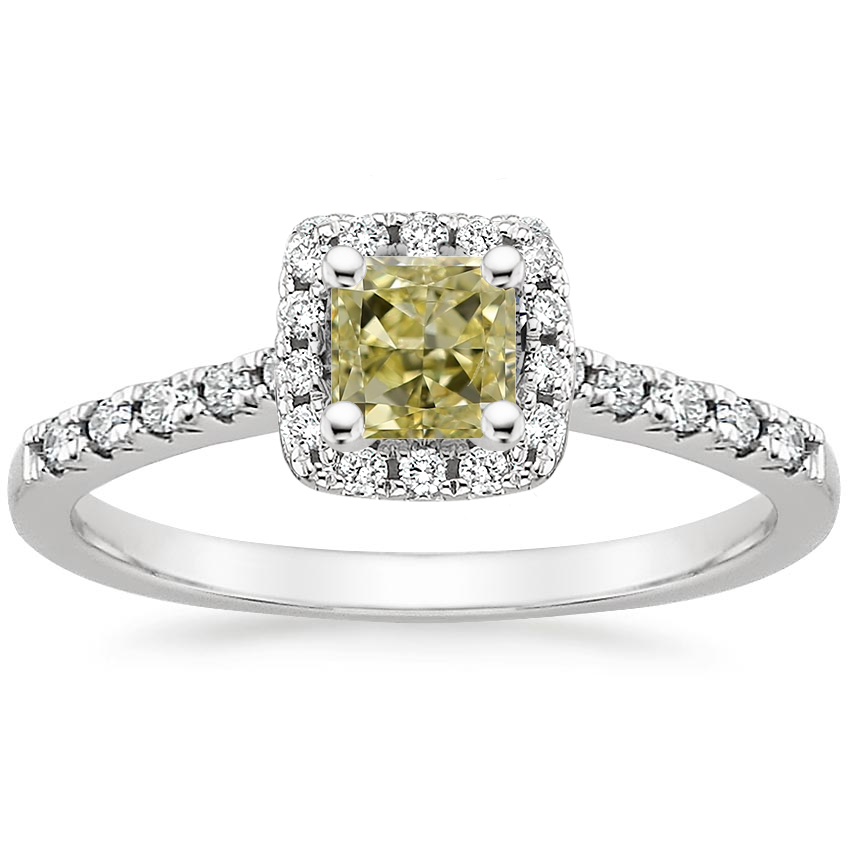 Platinum Odessa Halo Diamond Ring (1/5 ct. tw.), large top view