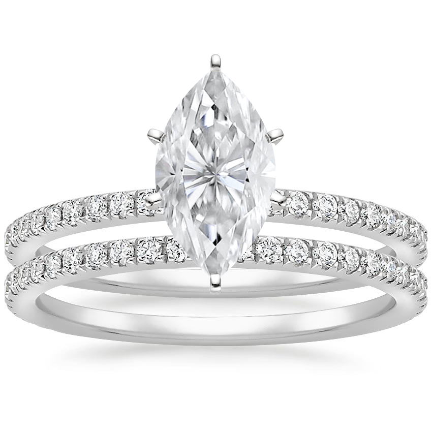 18K White Gold Luxe Ballad Bridal Set (1/2 ct. tw.)