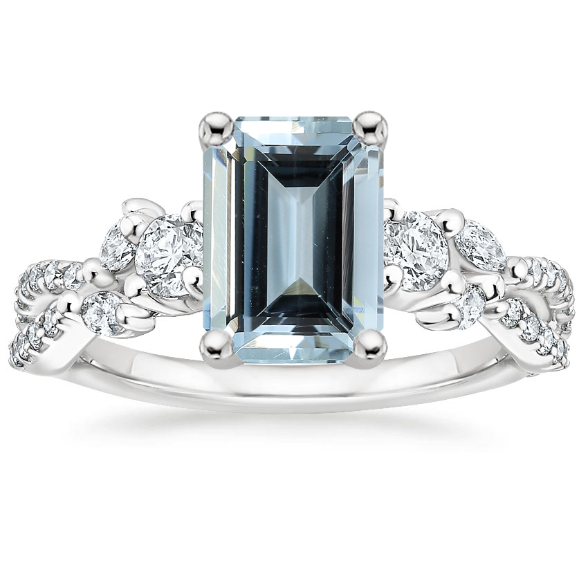 Platinum Luxe Willow Three Stone Diamond Ring (1/2 ct. tw.), large top view