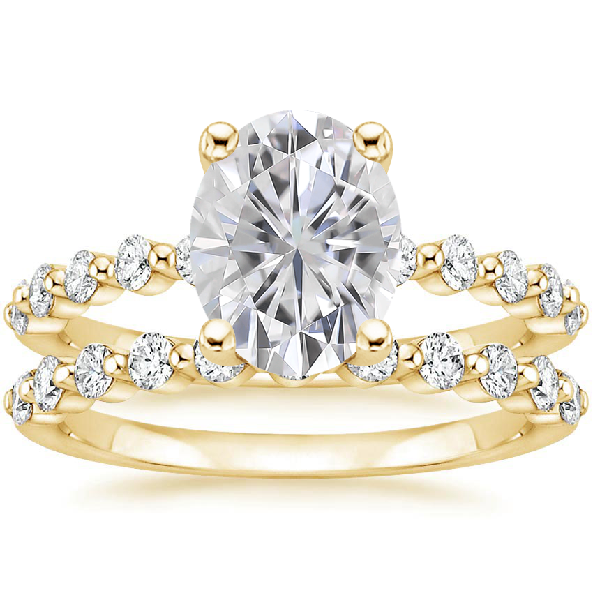 18KY Moissanite Marseille Diamond Bridal Set (1/2 ct. tw.), top view