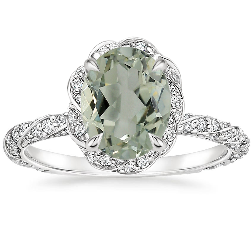 18K White Gold Nova Halo Diamond Ring (1/2 ct. tw.), large top view