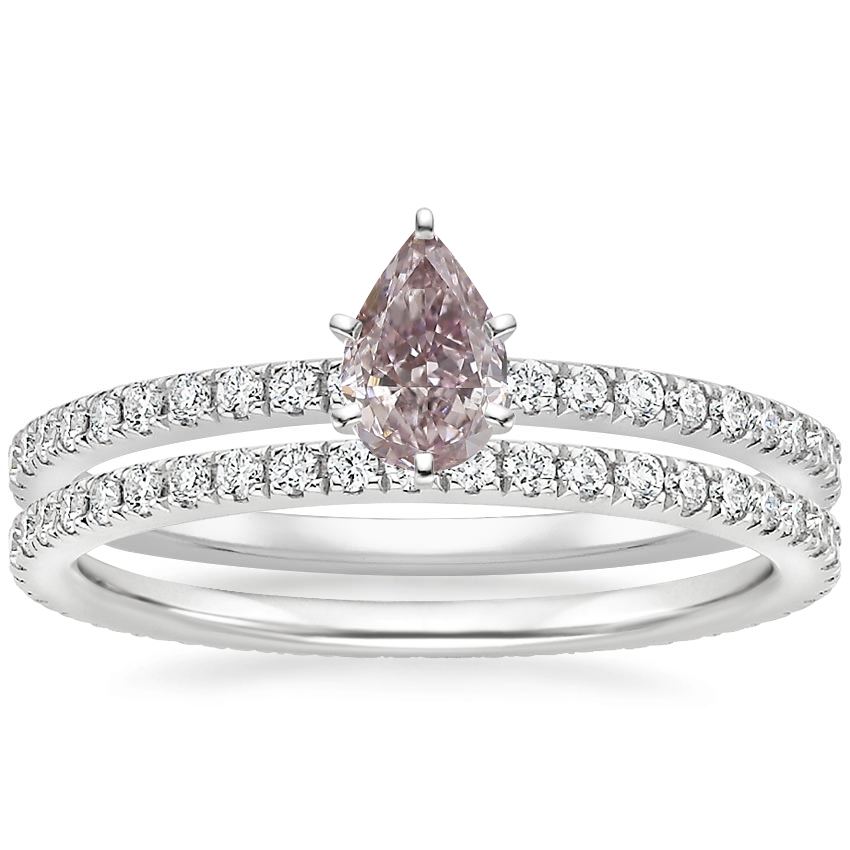 18K White Gold Luxe Ballad Diamond Ring 1 5 ct. tw. with Ballad Eternity Diamond Ring 1 3 ct. tw