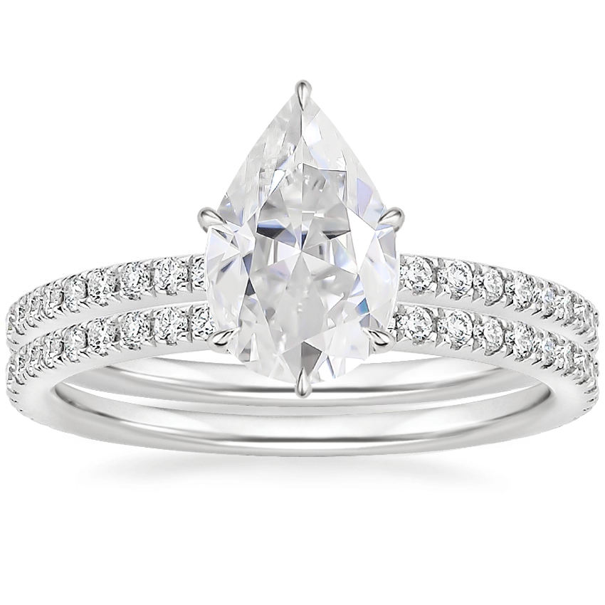 PT Moissanite Luxe Ballad Perfect Fit Diamond Bridal Set, top view